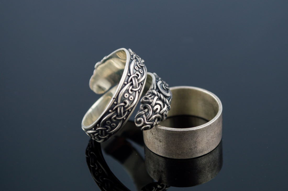 Bague Ouroboros et Ornement — Argent 925