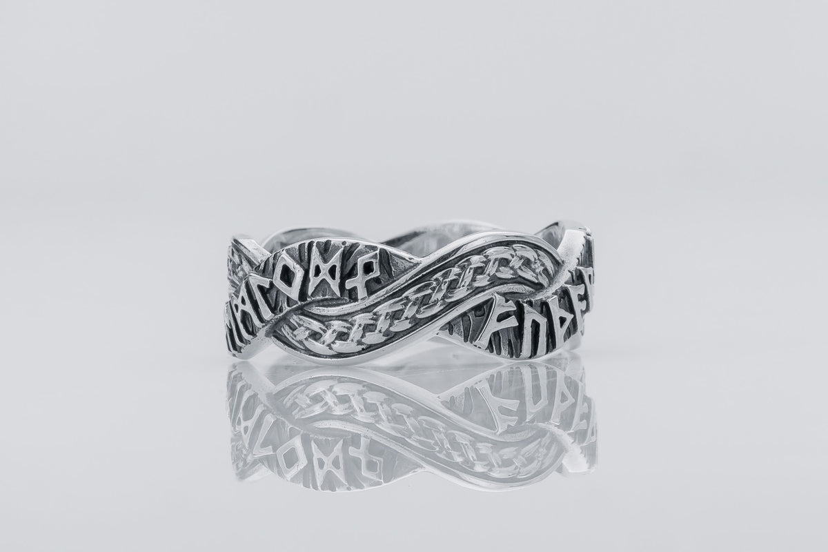 Bague Futhark Ancien et Runes Sigrun — Argent 925