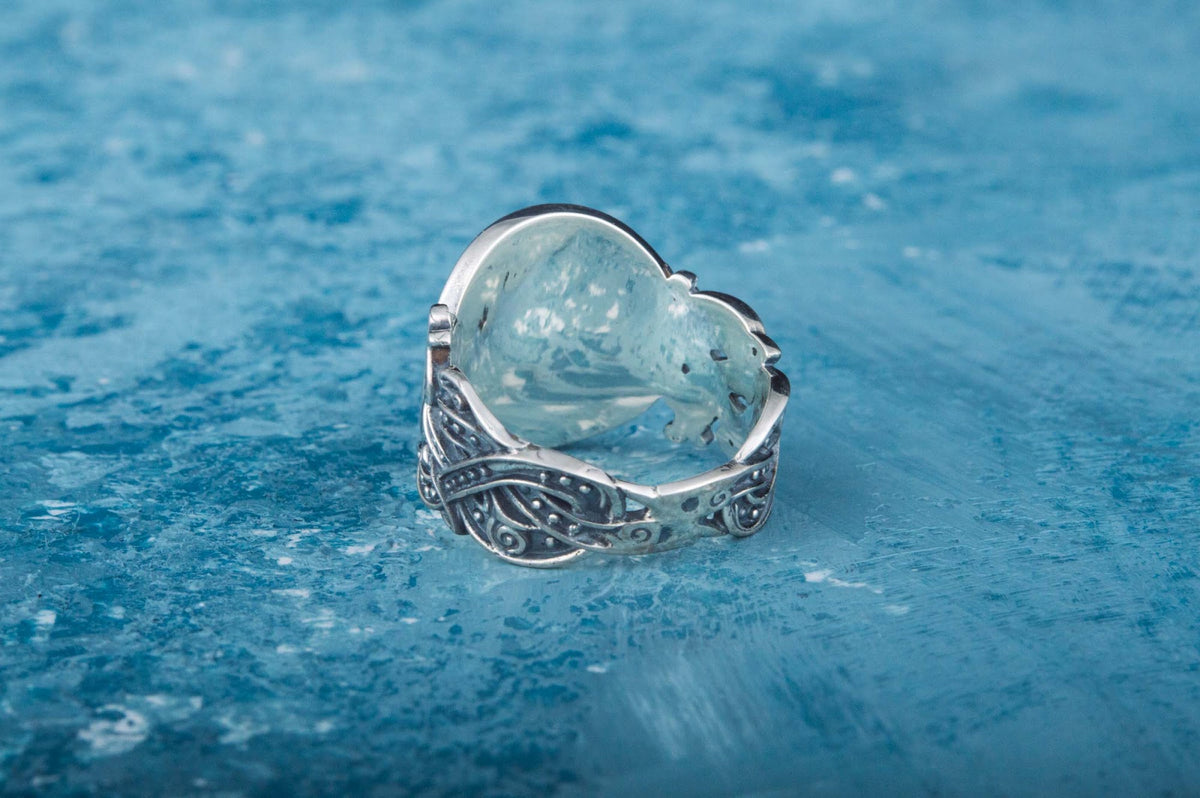 Bague Aegishjalmur et Ornement Chevalière — Argent 925