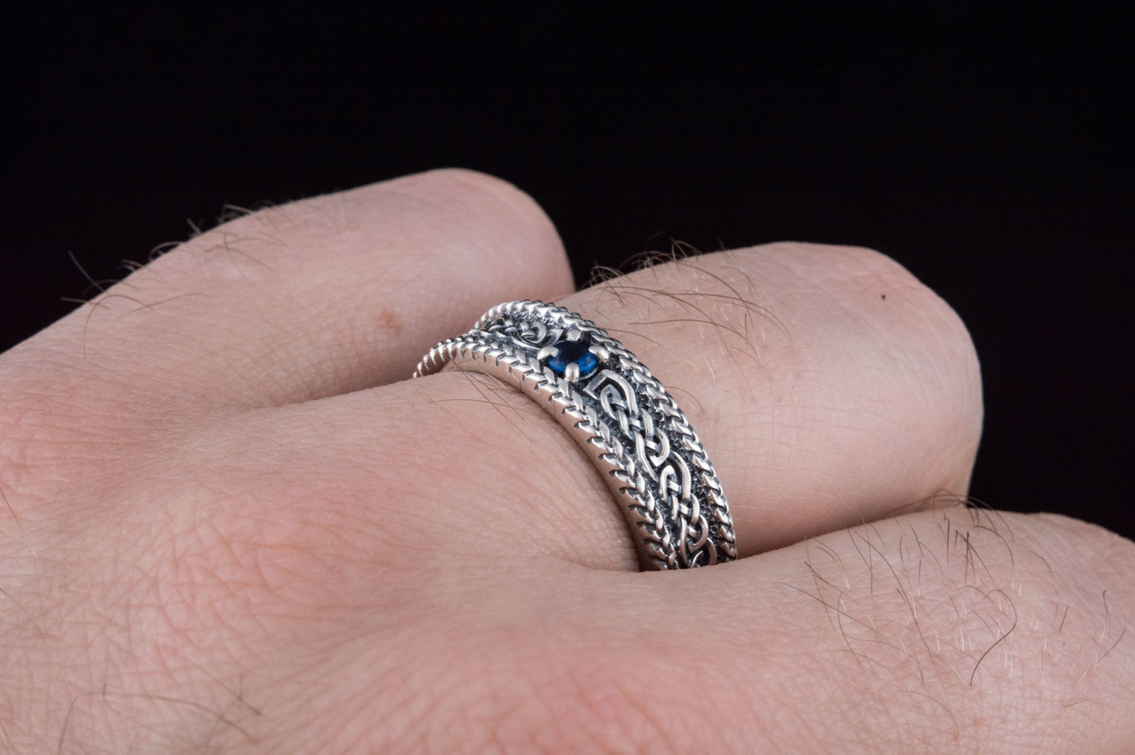 Bague Ornement sertie de pierres Ragnar — Argent 925