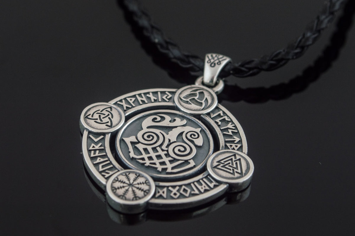 Pendentif Sleipnir Runique — Argent 925