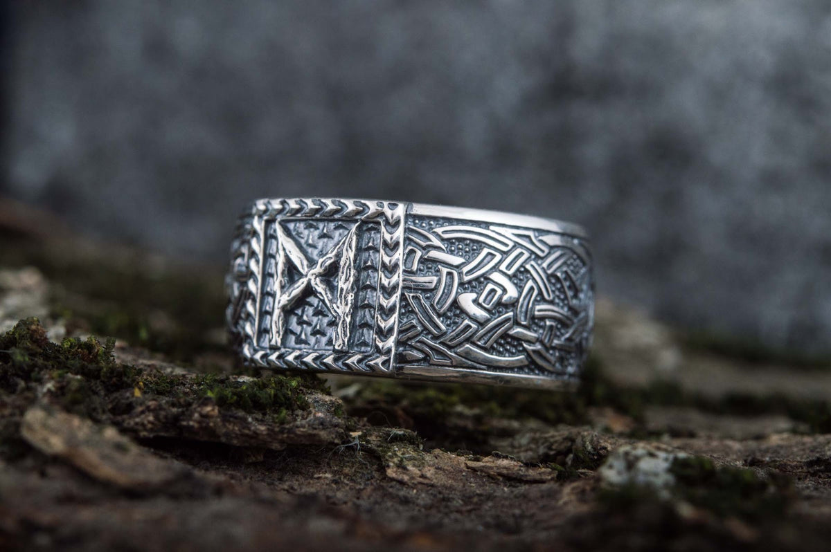 Bague Runique Floki — Argent 925