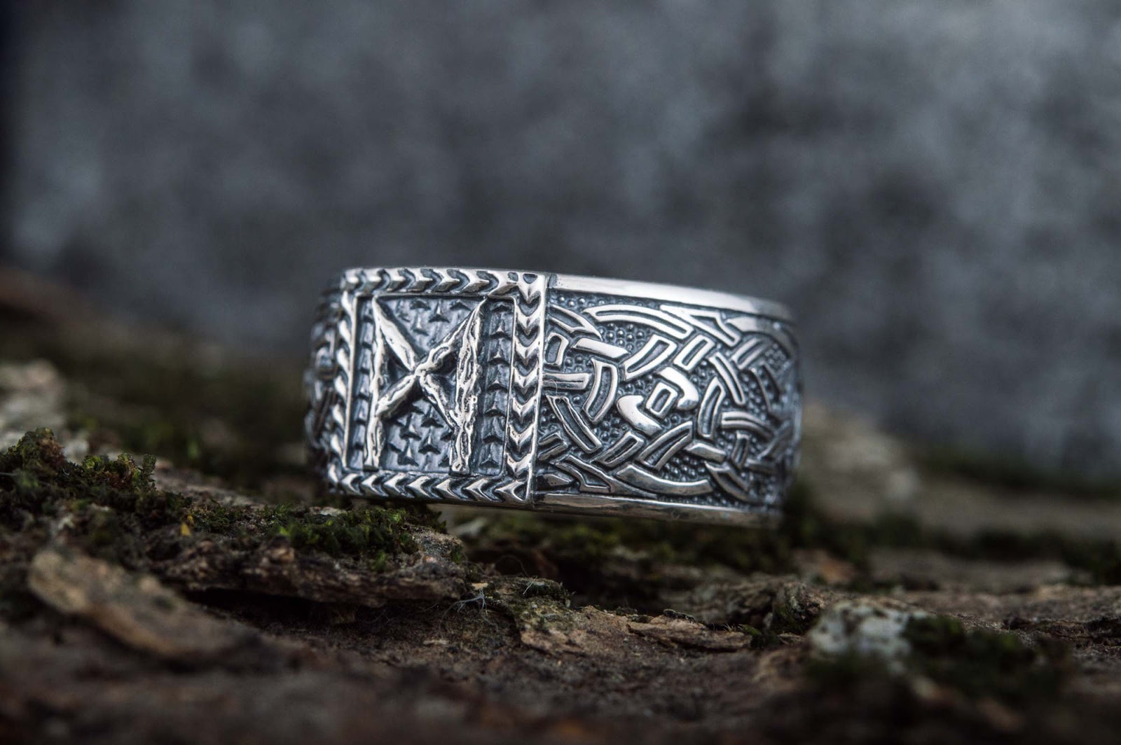 Bague Runique Floki — Argent 925