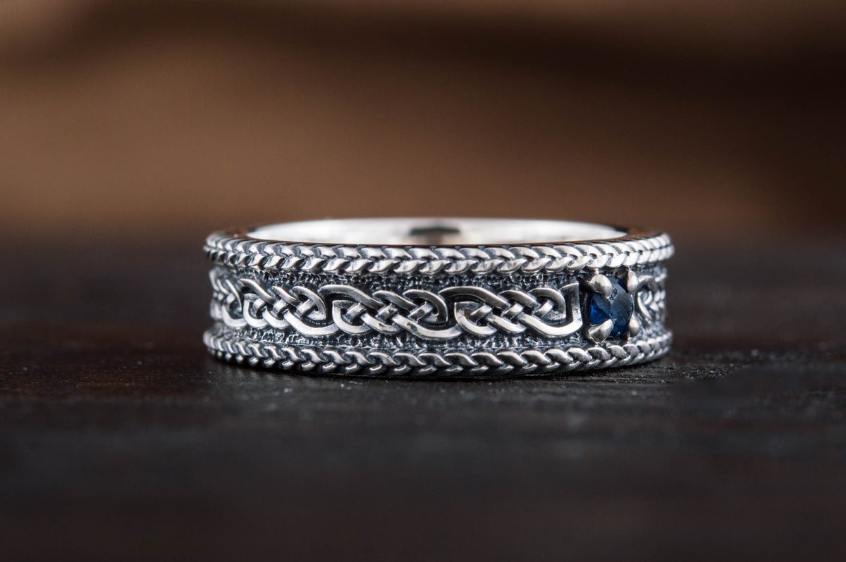 Bague Ornement sertie de pierres Ragnar — Argent 925