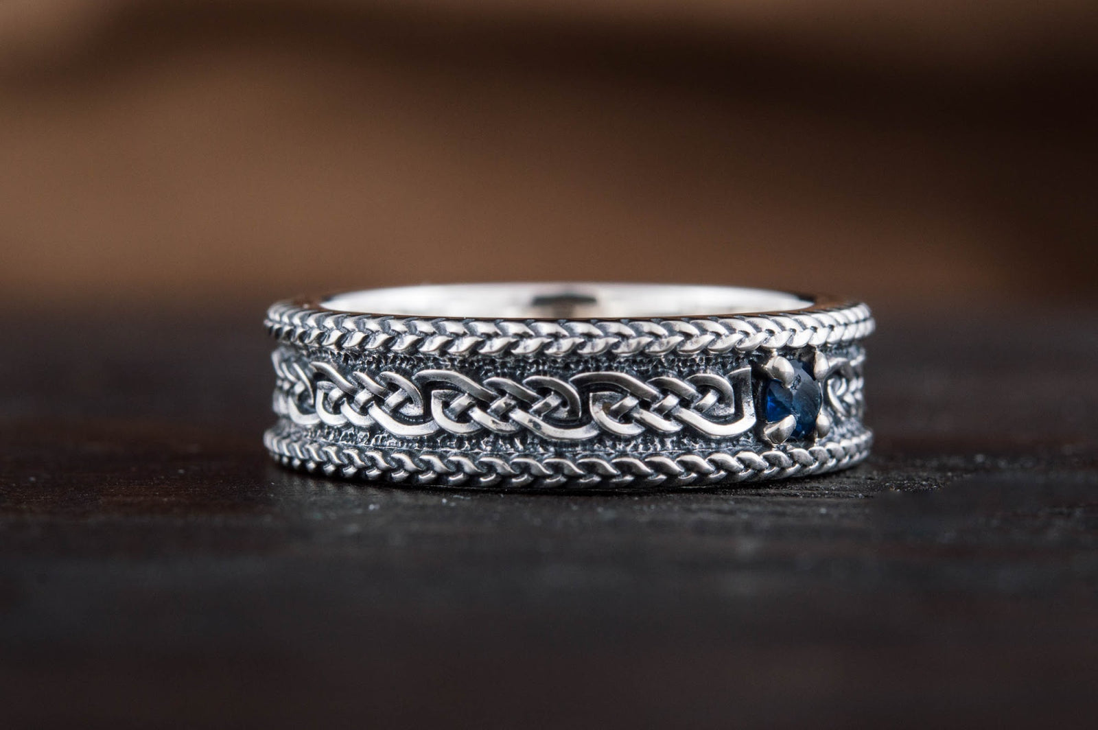 Bague Ornement sertie de pierres Ragnar — Argent 925