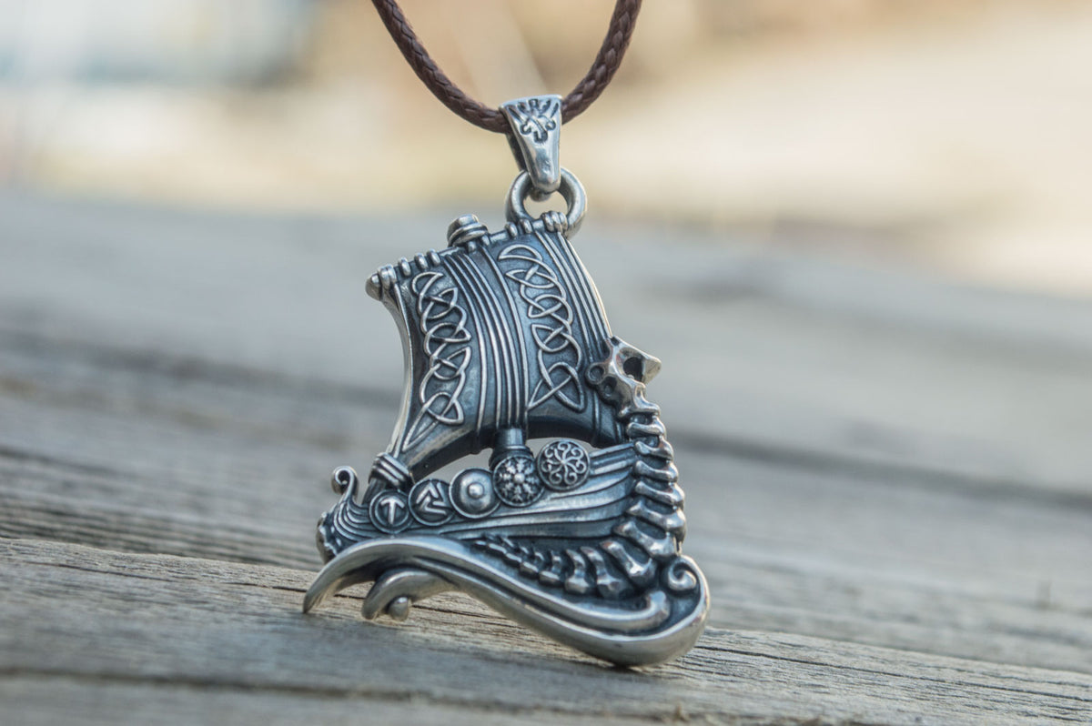 Pendentif Drakkar Ragnar — Argent 925