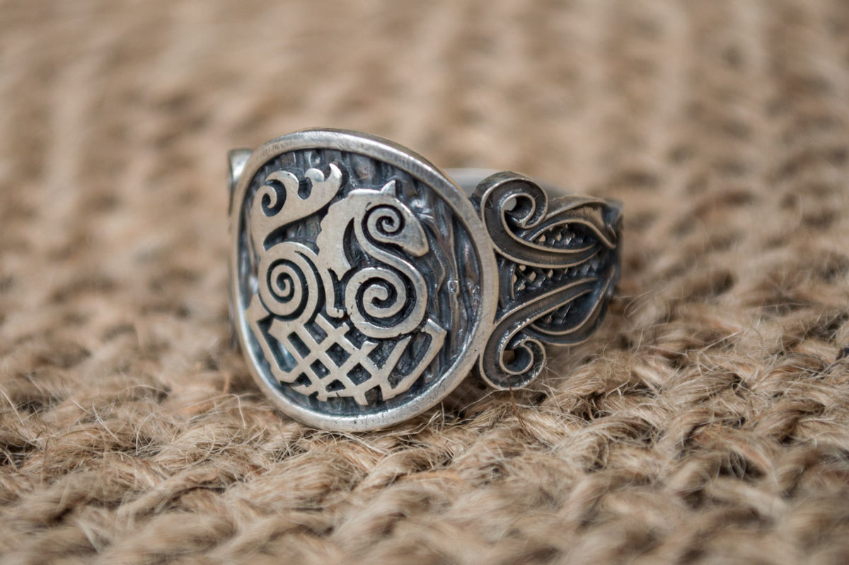 Bague Chevalière Viking Sigurd — Argent 925