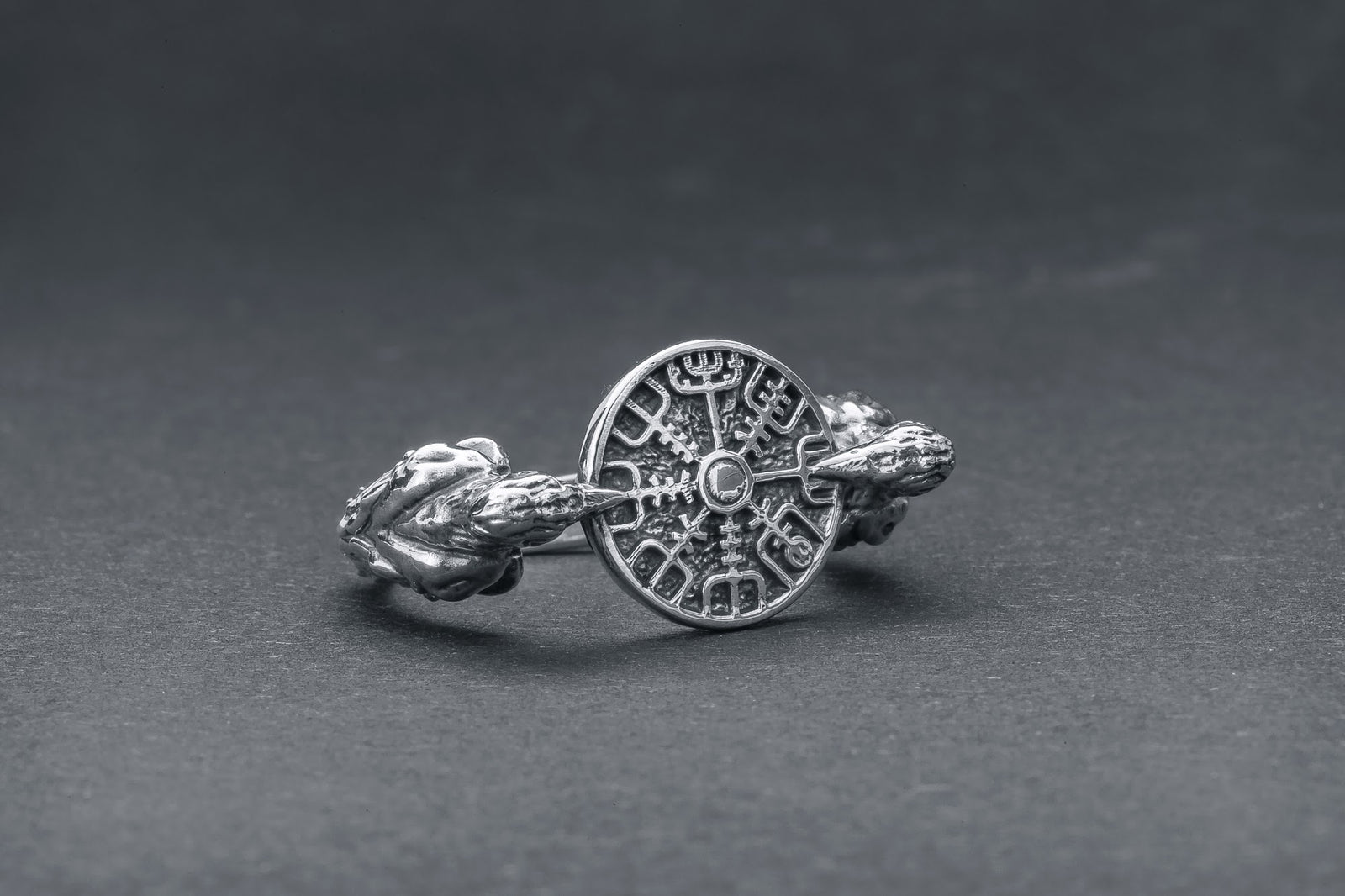 Bague Vegvisir et Hugin — Argent 925