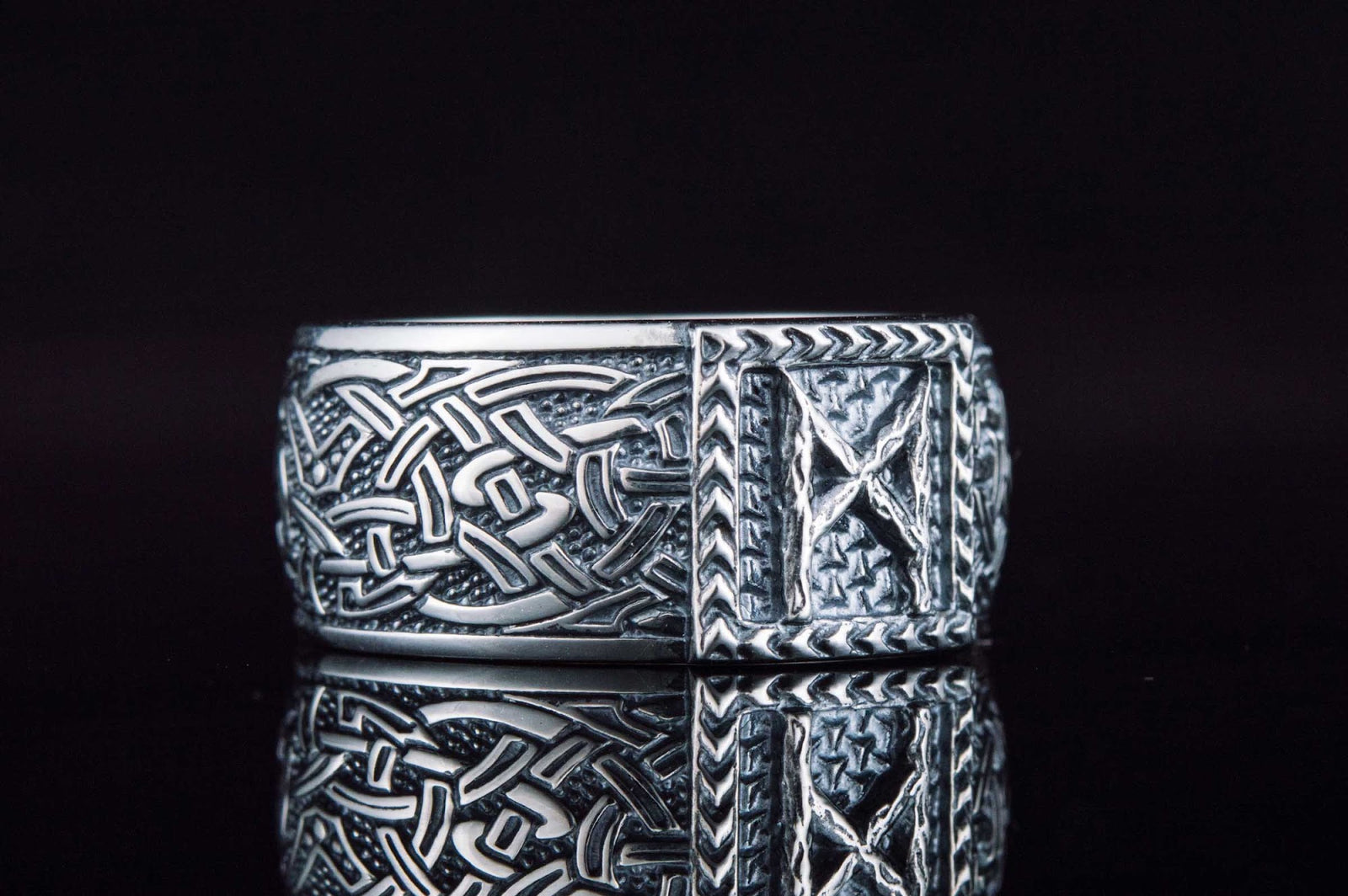Bague Runique Floki — Argent 925