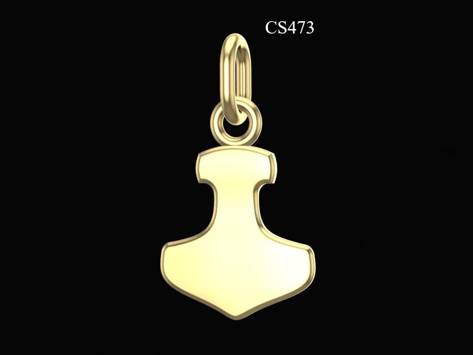 Pendentif Thor et Marteau Petit Modèle — Argent 925