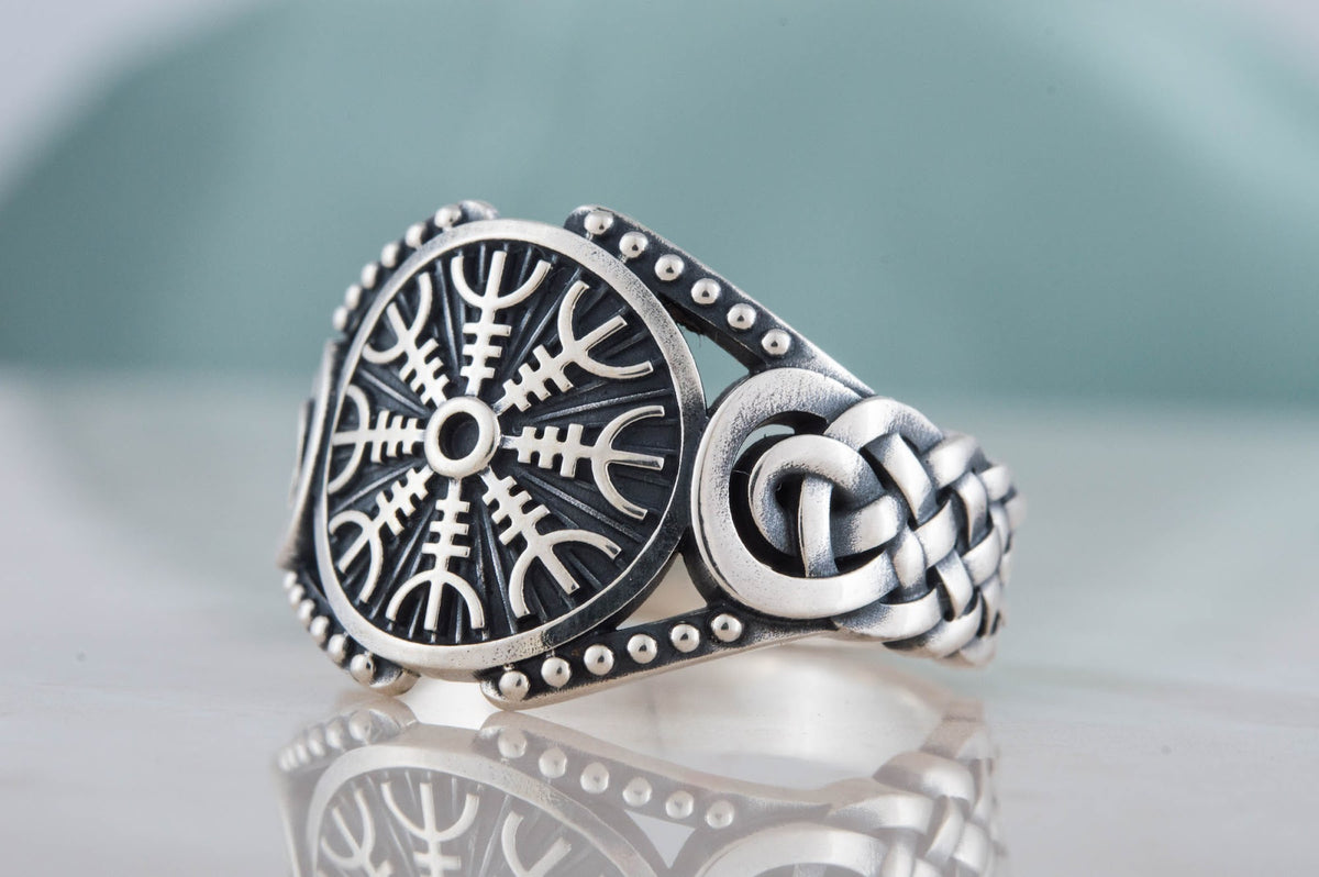 Bague Aegishjalmur et Ornement Bjorn — Argent 925