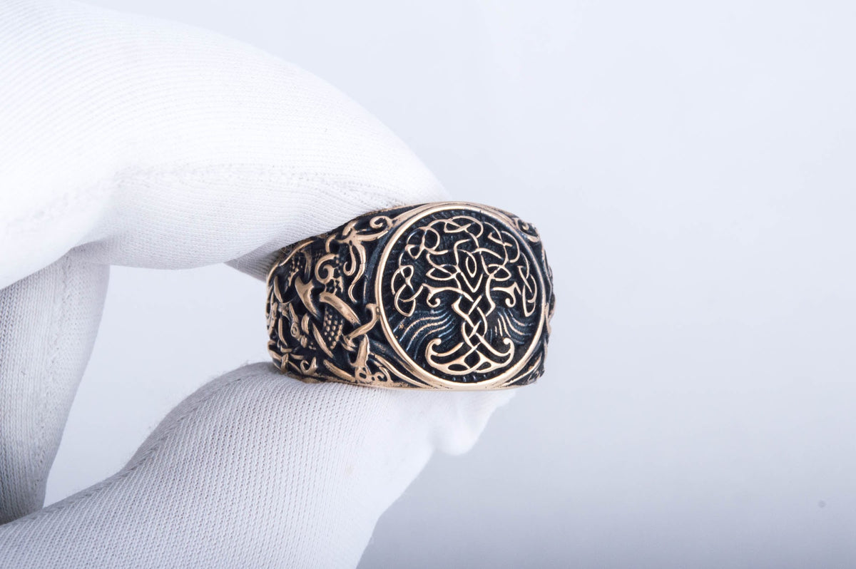 Bague Yggdrasil et Style Mammen — Bronze