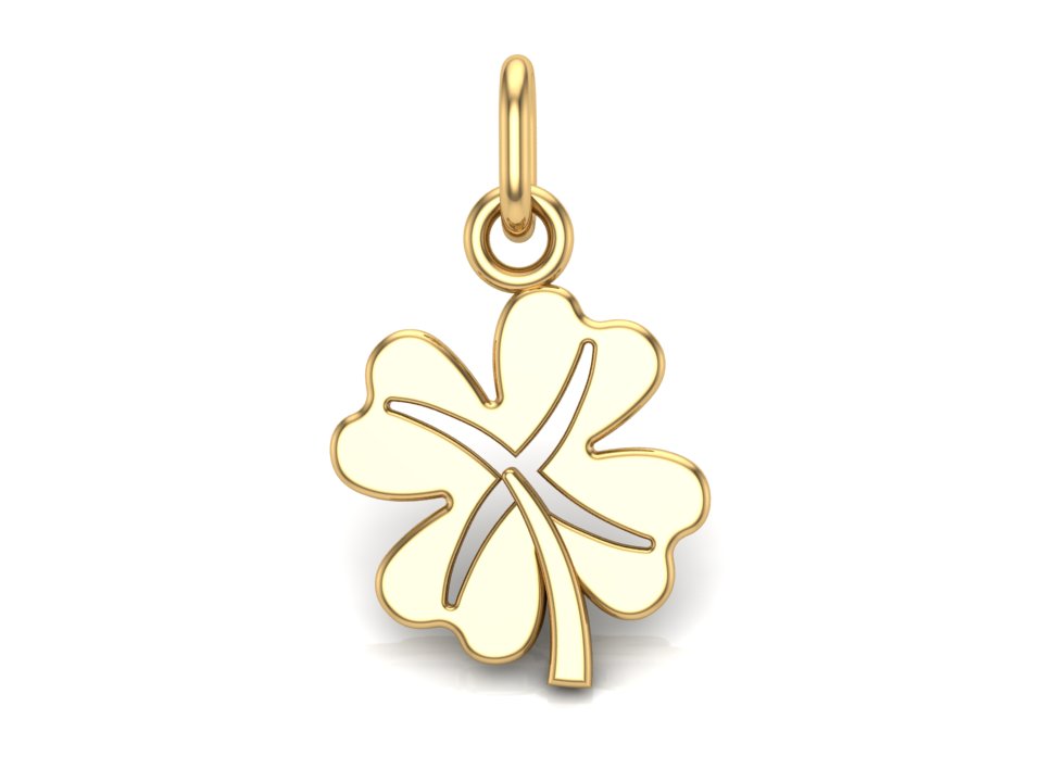 Pendentif Trèfle à Quatre Feuilles Petit Modèle — Argent 925
