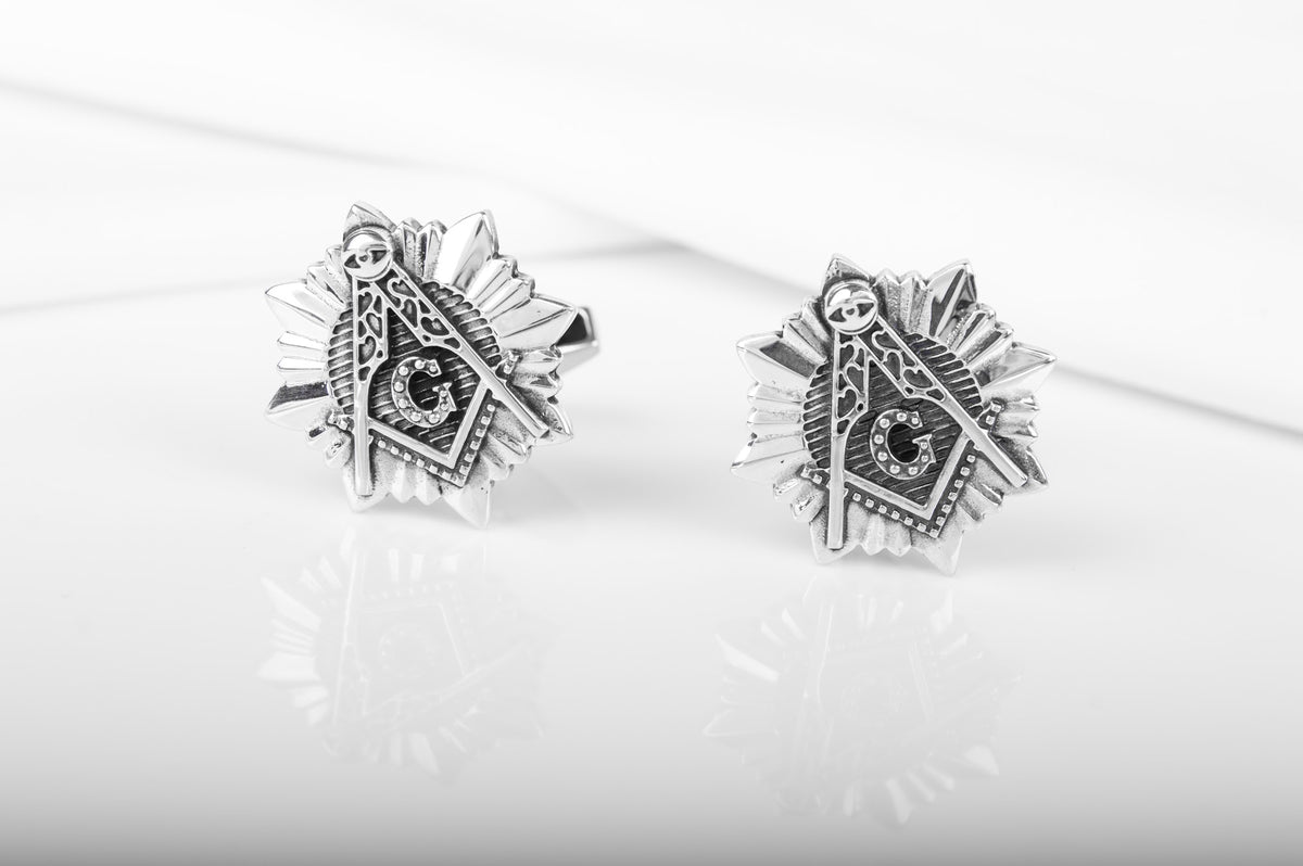 Boutons de manchette Viking Sten — Argent 925