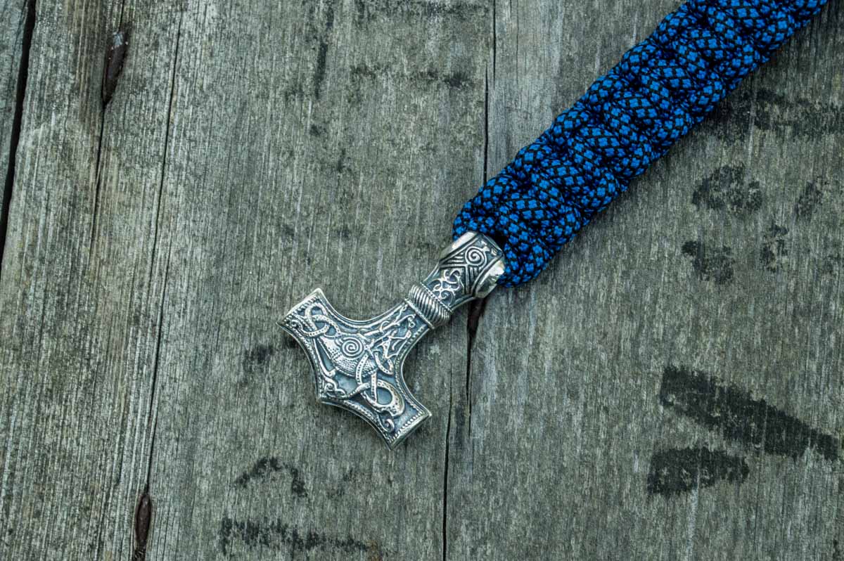 Bracelet Paracorde Marteau de Thor Gunnar — Argent 925