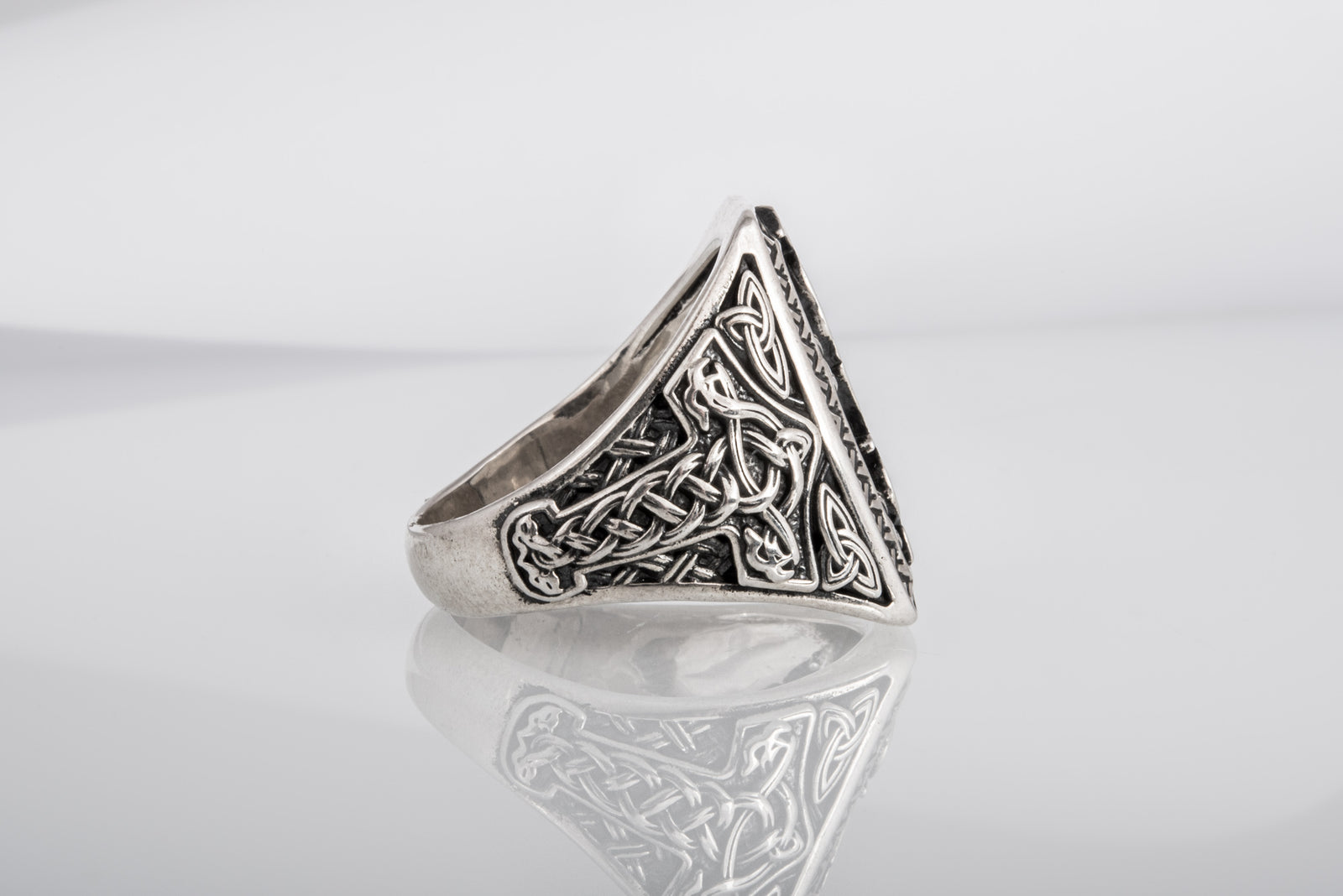 Bague Ornement et Corbeaux — Argent 925