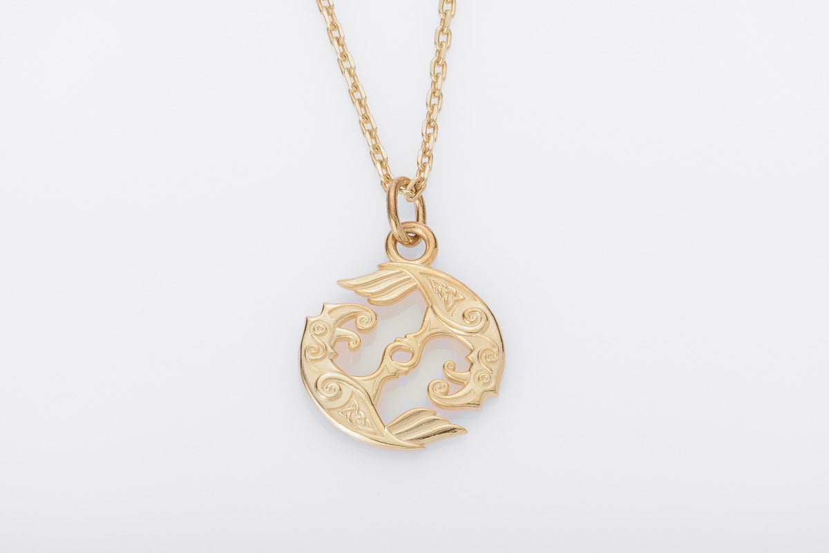 Pendentif Odin et Corbeaux — Argent 925