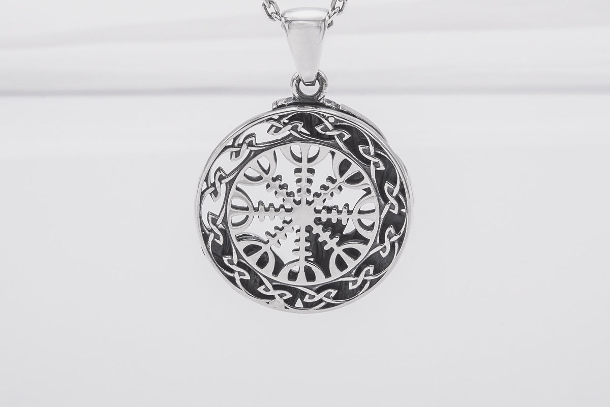 Pendentif Minimaliste Aegishjalmur — Argent 925