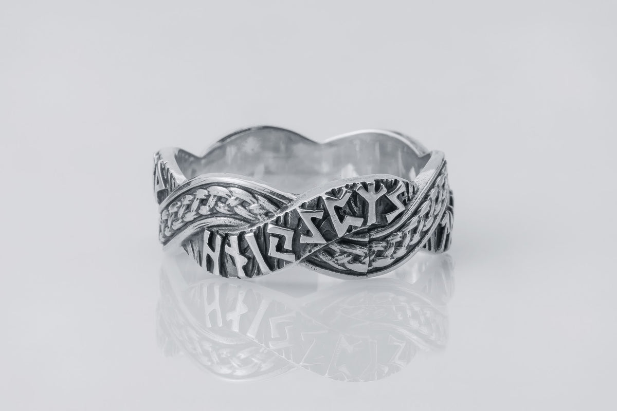 Bague Futhark Ancien et Runes Sigrun — Argent 925