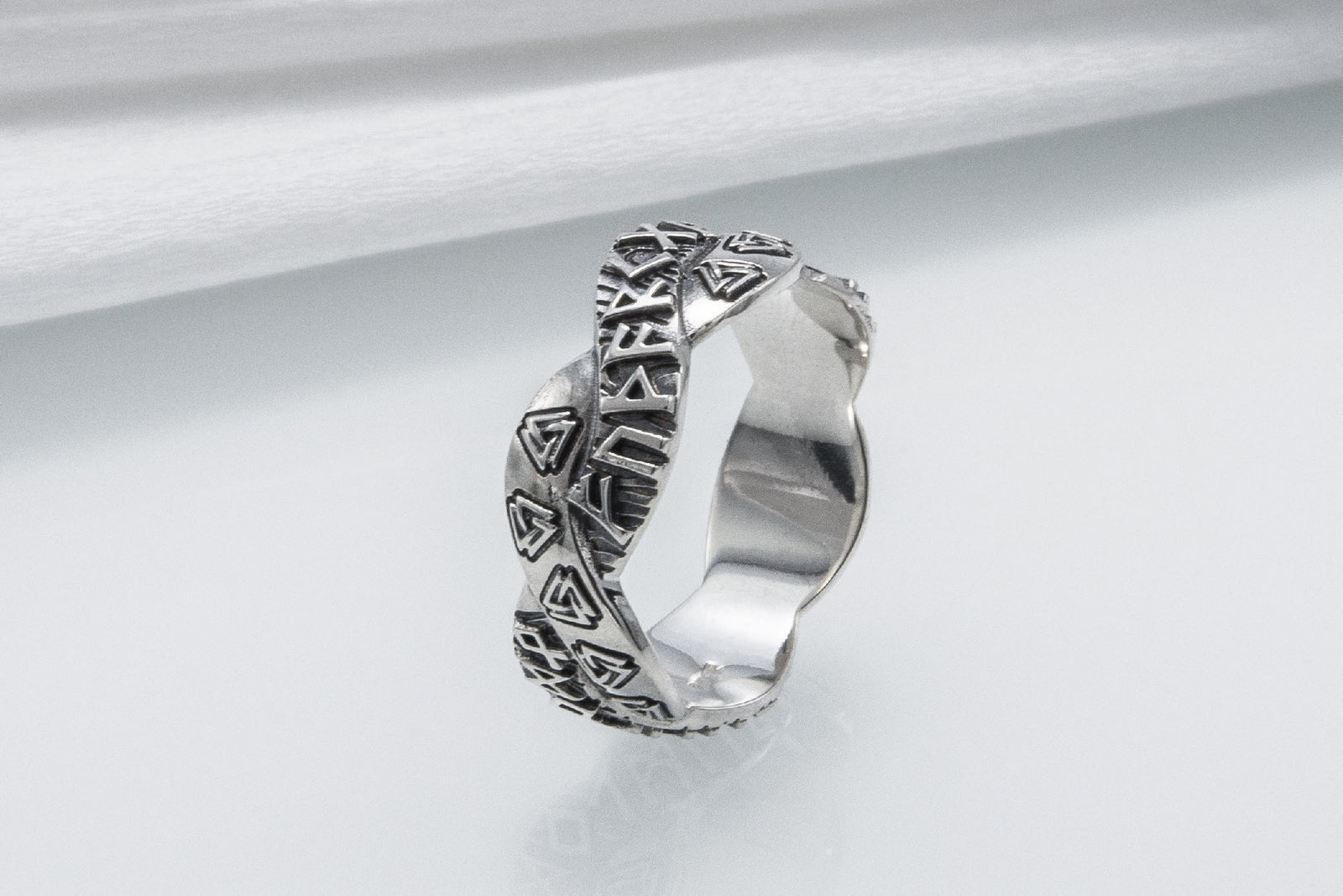 Bague Futhark Ancien et Valknut — Argent 925