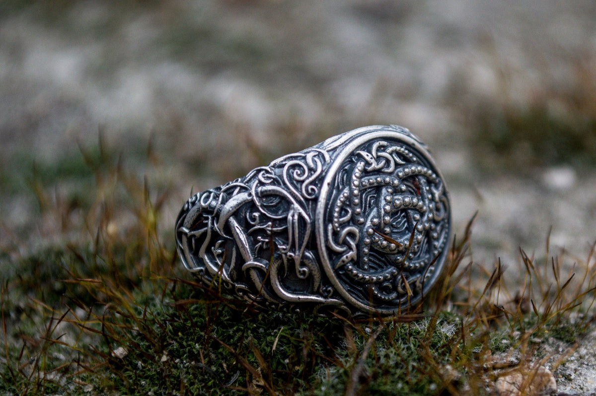 Bague Jörmungand et Style Urnes — Argent 925