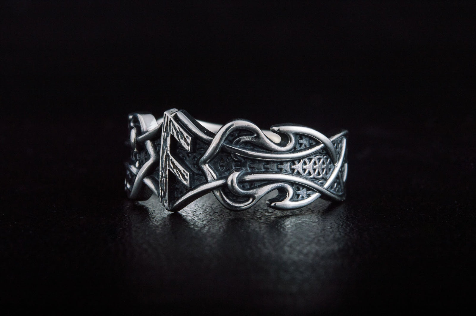 Bague Rune et Ornement Runique — Argent 925