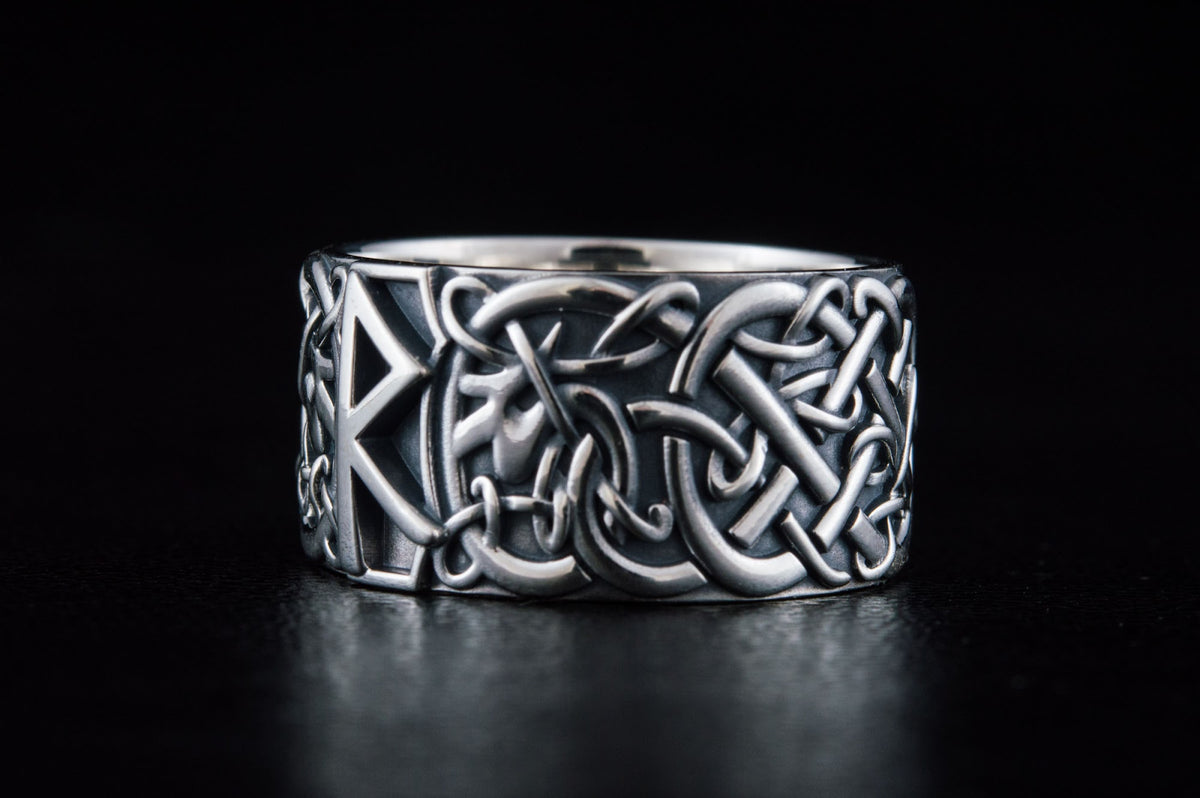 Bague Runique Leif — Argent 925