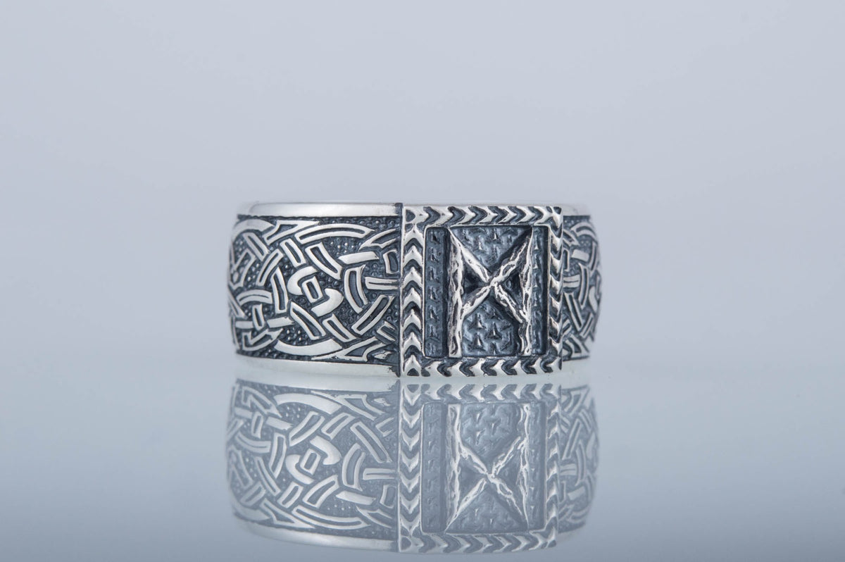 Bague Runique Floki — Argent 925
