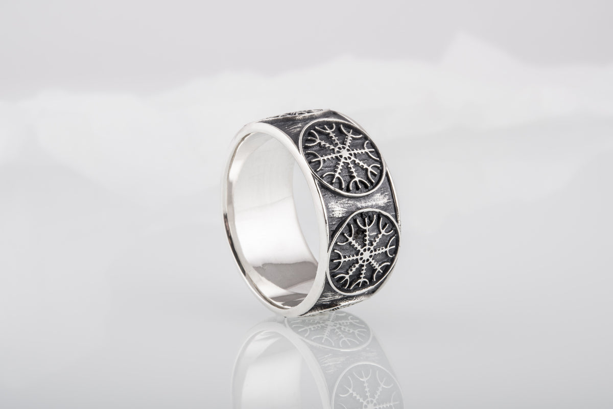 Bague Texturée Aegishjalmur — Argent 925