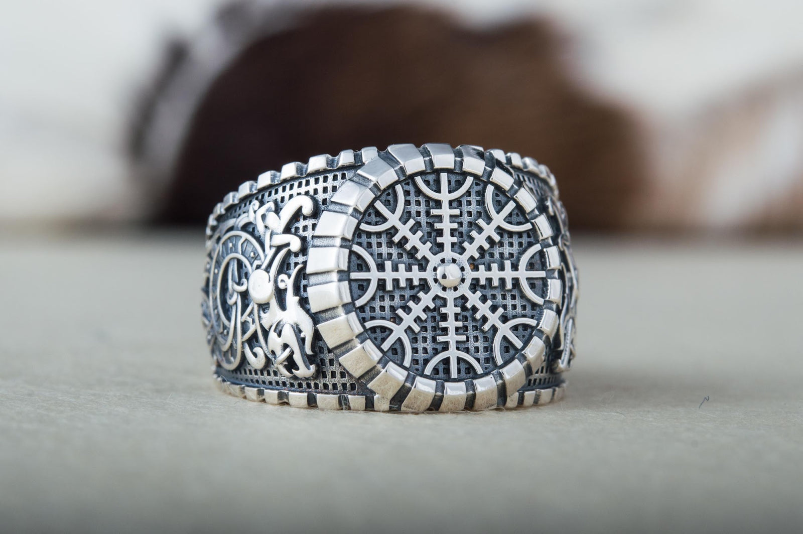 Bague Chevalière Viking Massive — Argent 925