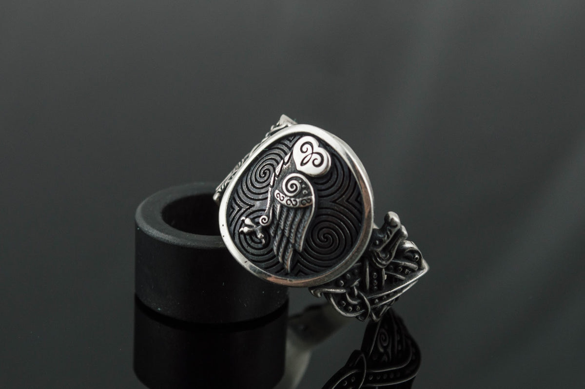 Bague Chevalière Viking Halvar — Argent 925
