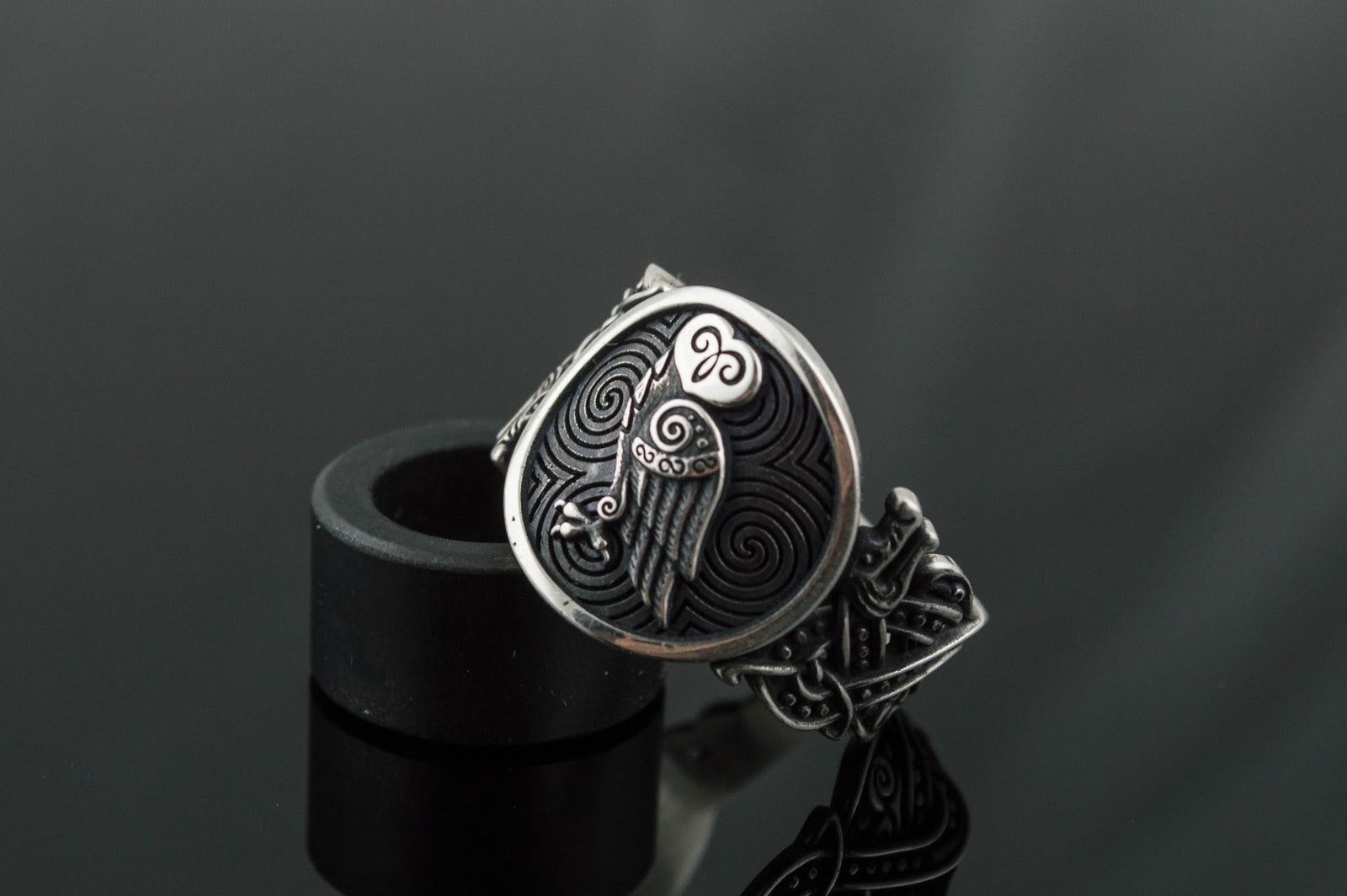 Bague Chevalière Viking Halvar — Argent 925