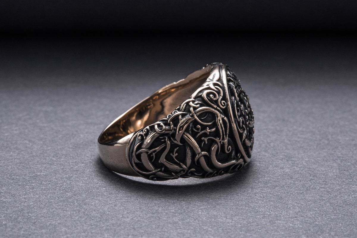Bague Style Urnes Ketil — Bronze