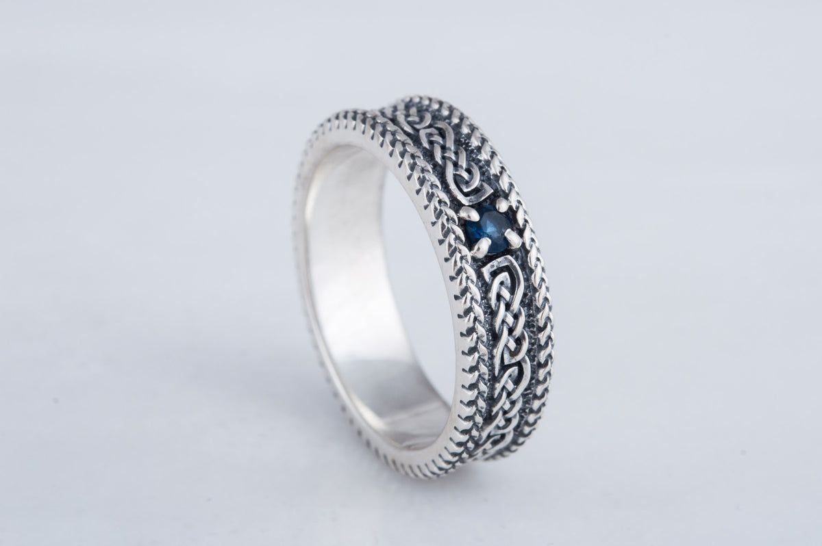 Bague Ornement sertie de pierres Ragnar — Argent 925