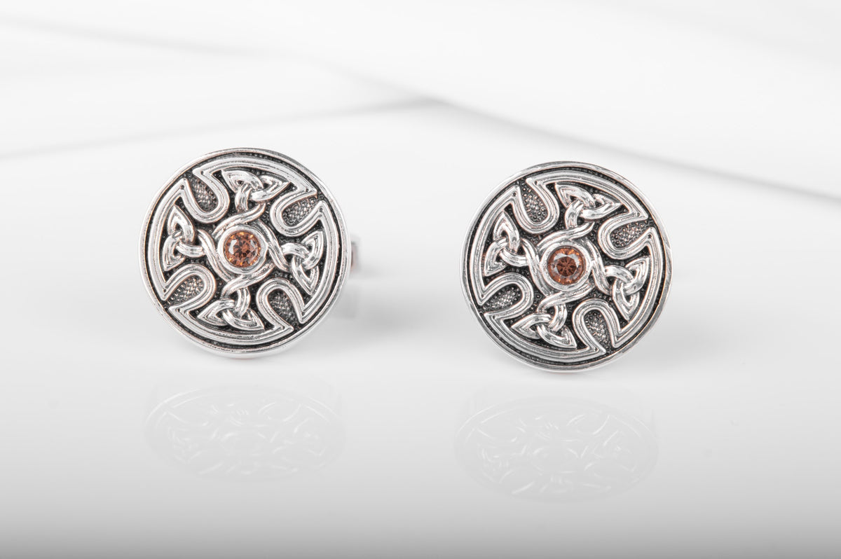 Boutons de manchette Viking Hravn — Argent 925