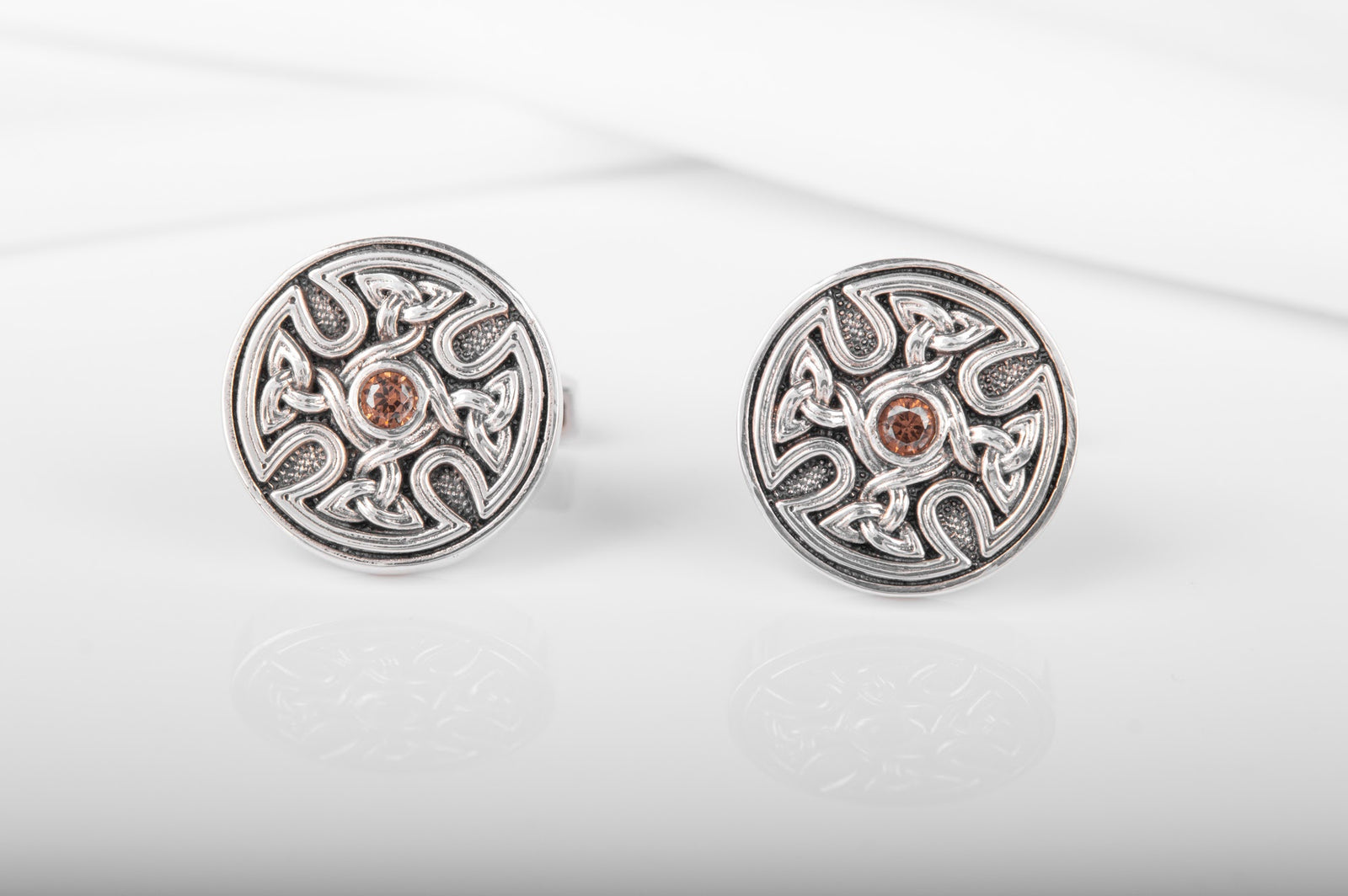 Boutons de manchette Viking Hravn — Argent 925