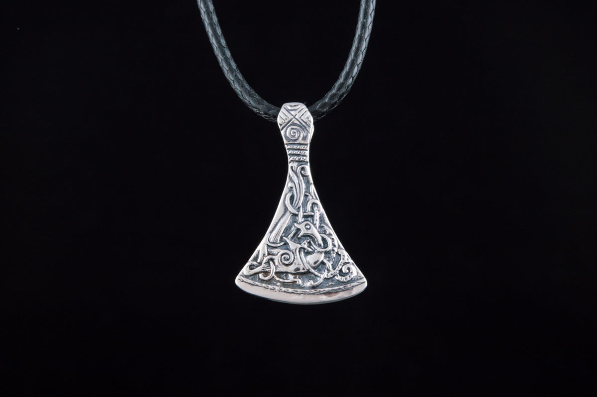 Pendentif Hache et Ornement Style Mammen — Argent 925
