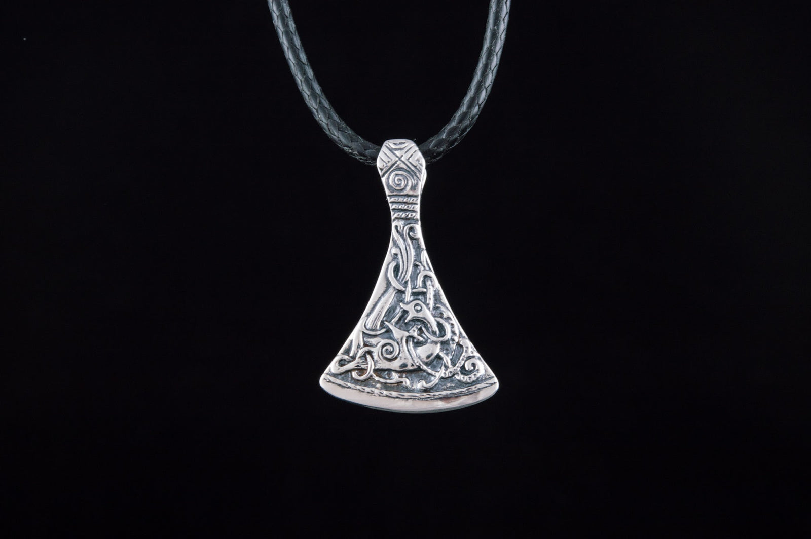Pendentif Hache et Ornement Style Mammen — Argent 925