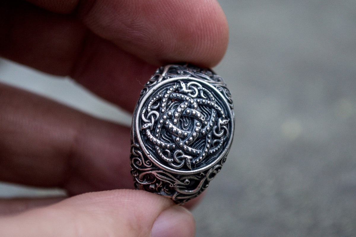Bague Jörmungand et Style Urnes — Argent 925