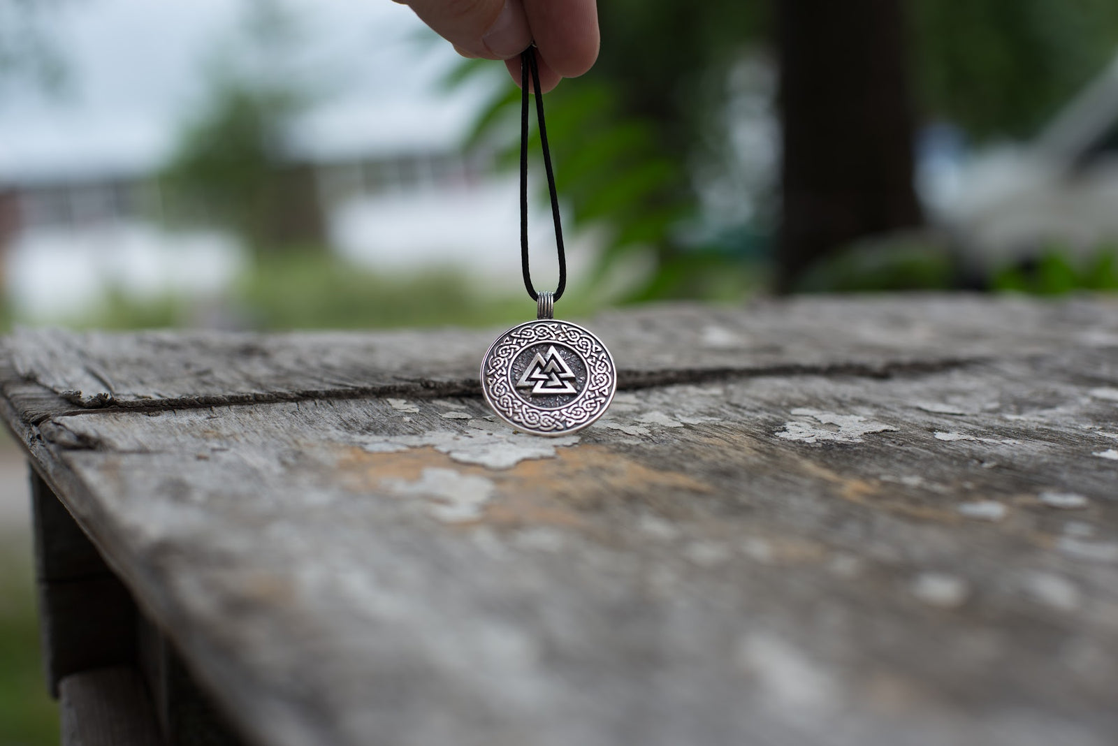 Pendentif Valknut et Ornement Viking — Argent 925