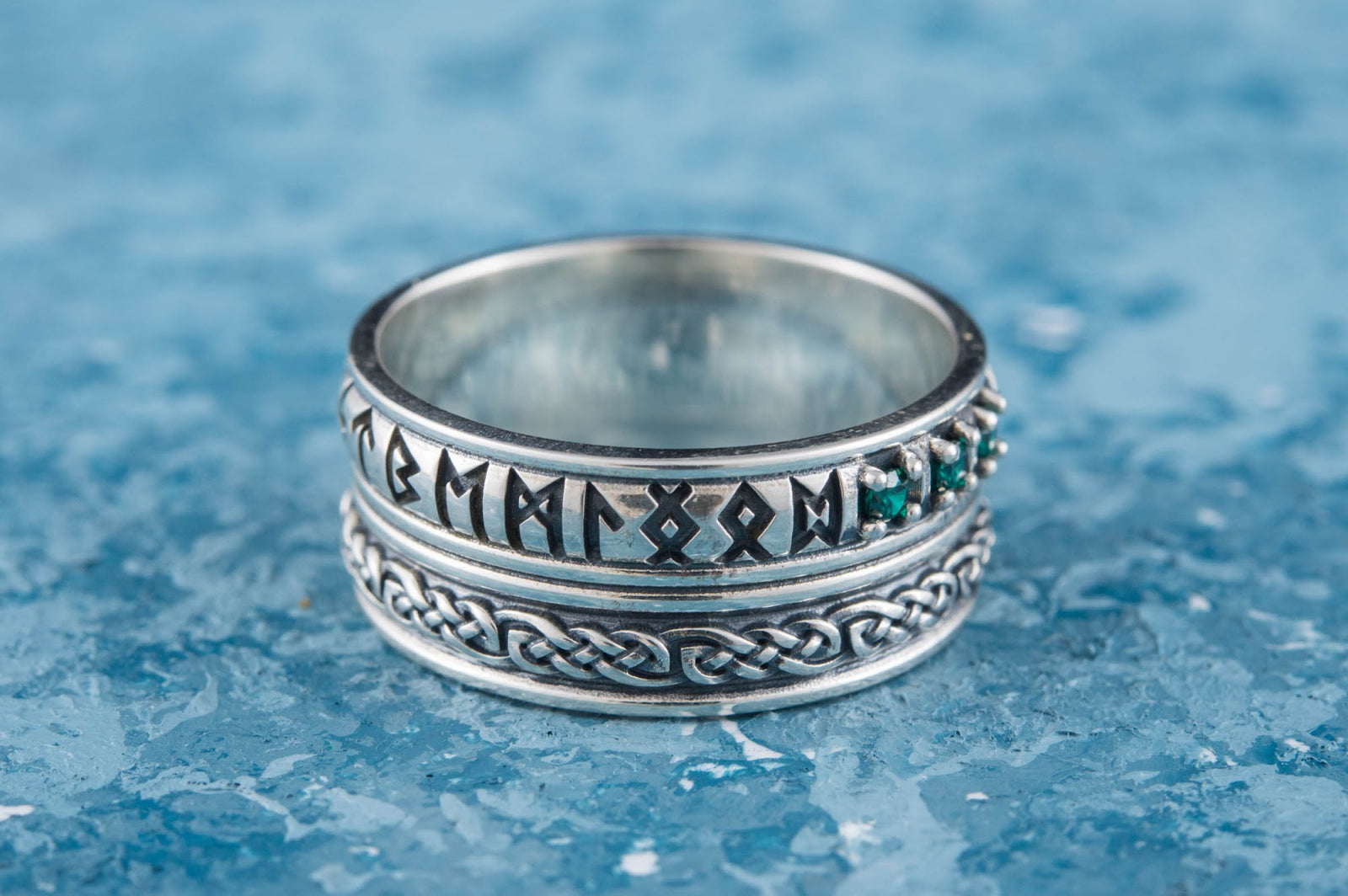 Bague Runes et Ornement Runique — Argent 925