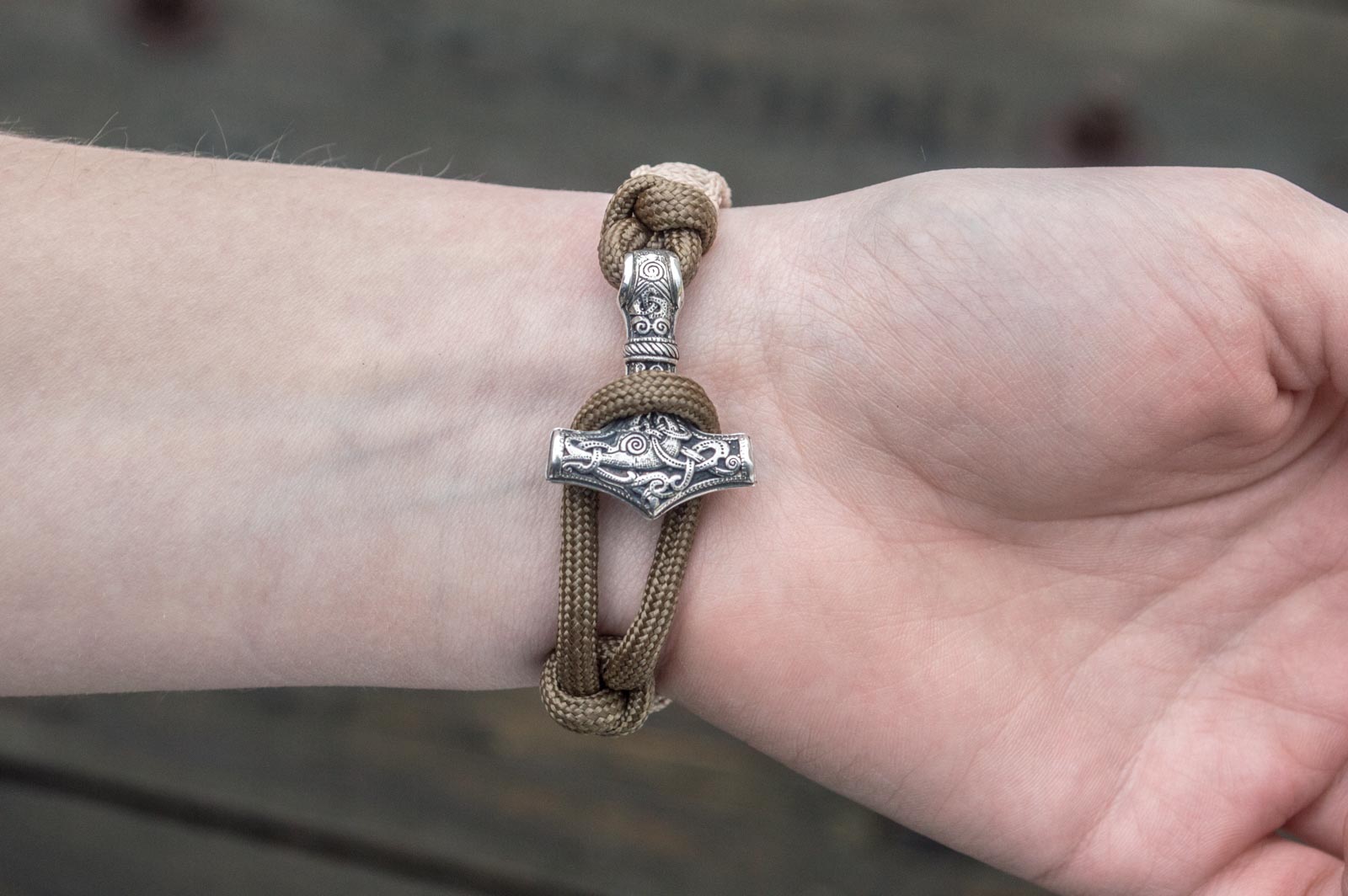 Bracelet Paracorde Marteau de Thor Egil — Argent 925