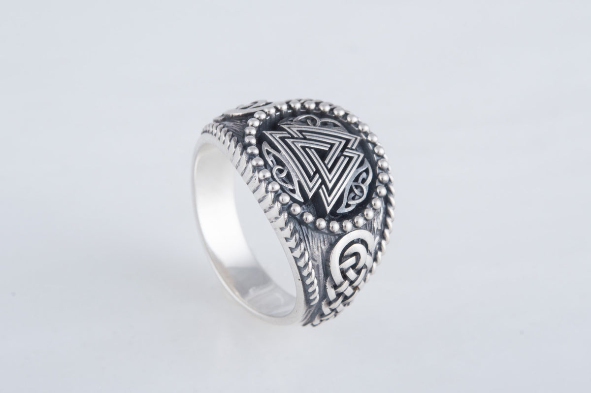 Bague Valknut et Ornement Ivar — Argent 925