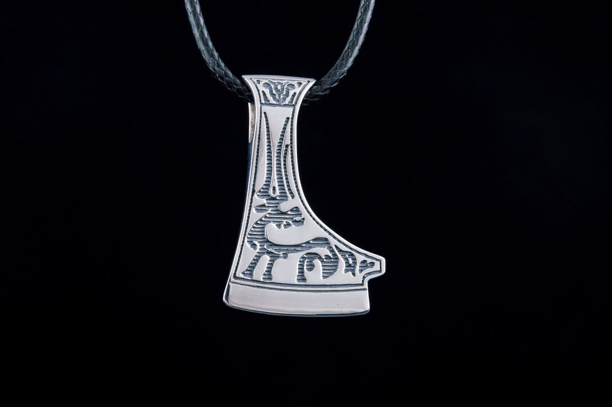 Pendentif Hache et Ornement Veles — Argent 925