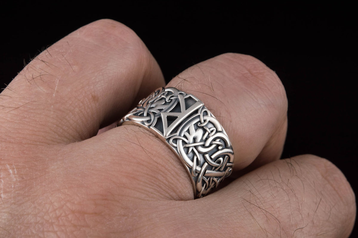 Bague Runique Leif — Argent 925