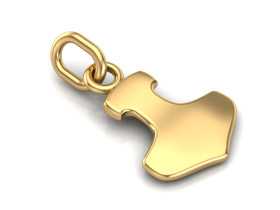 Pendentif Thor et Marteau Petit Modèle — Argent 925