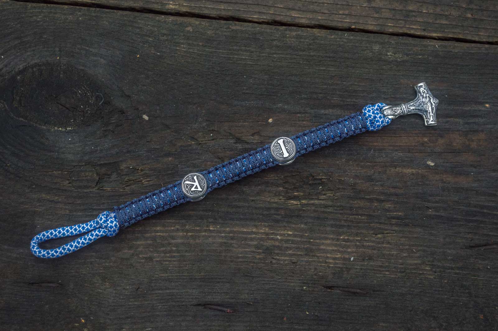 Bracelet Paracorde Marteau de Thor Astrid — Argent 925