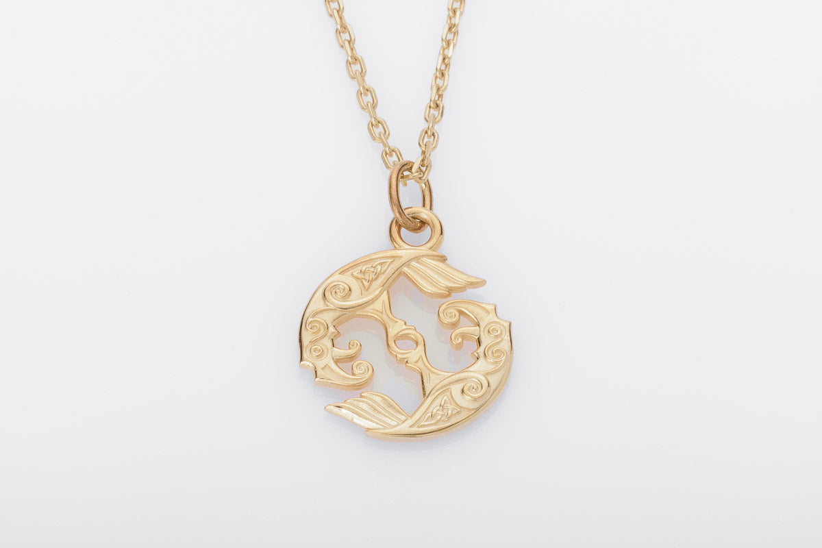 Pendentif Odin et Corbeaux — Argent 925