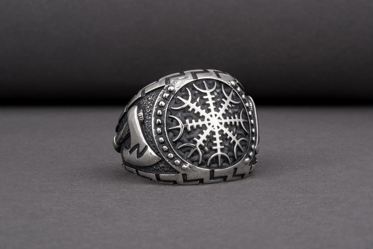 Bague Brutal et Aegishjalmur — Argent 925
