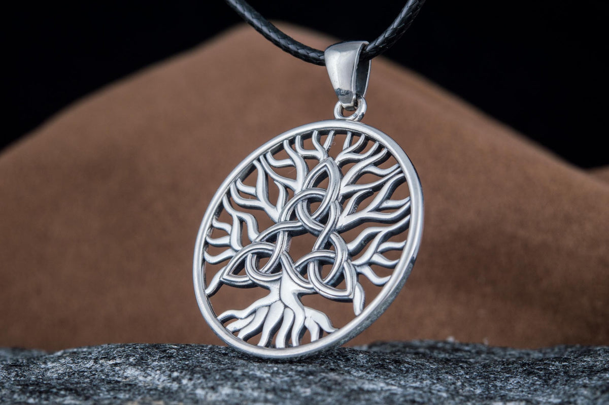 Pendentif Yggdrasil et Triquetra — Argent 925